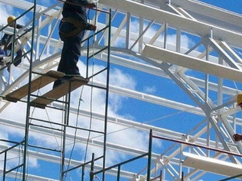 Instalación estructura acero México
