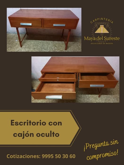 Escritorio con cajon oculton