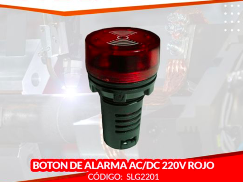 BOTON DE ALARMA AC/DC 220V ROJO México