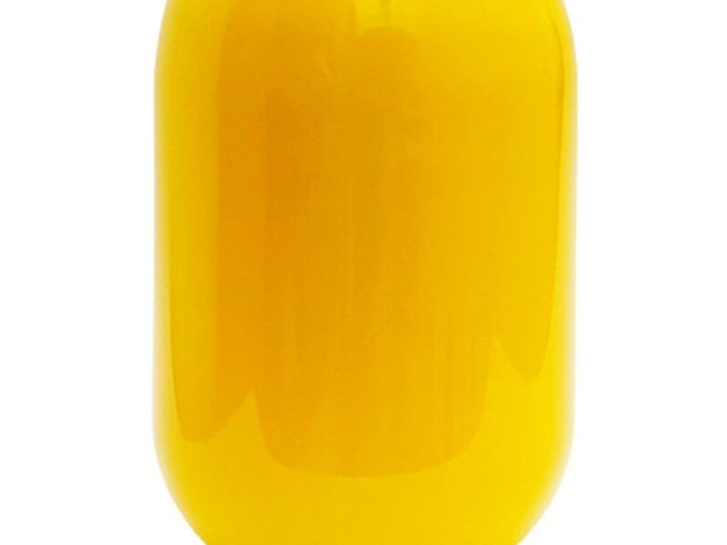 Jarrón vidrio amarillo Querétaro