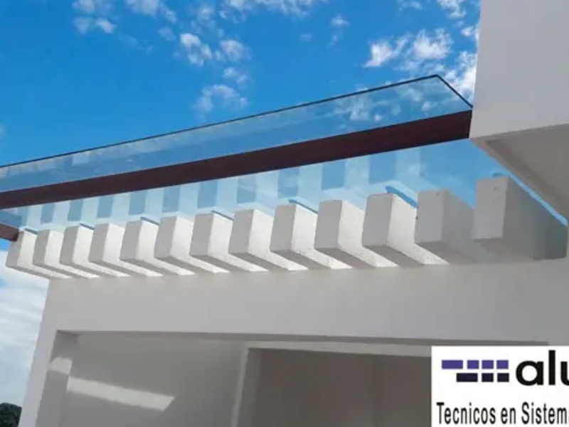 Pergola cristal templado Veracruz