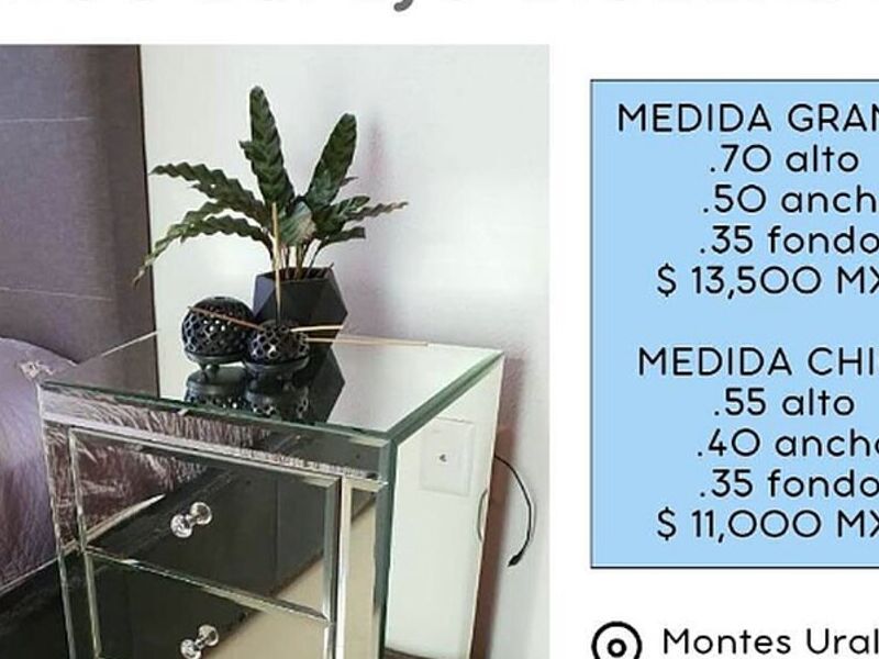 BURO ESPEJO BISELADO CDMX