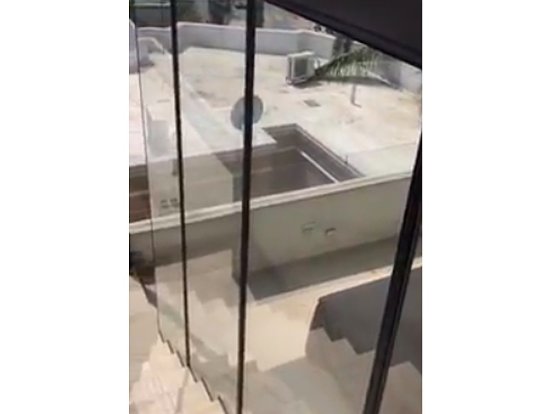 Muro cristal templado 9 mm con perfil de aluminio MEXICO