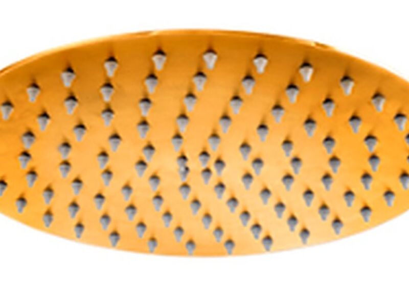 Regadera plato redondo INOX Oro México