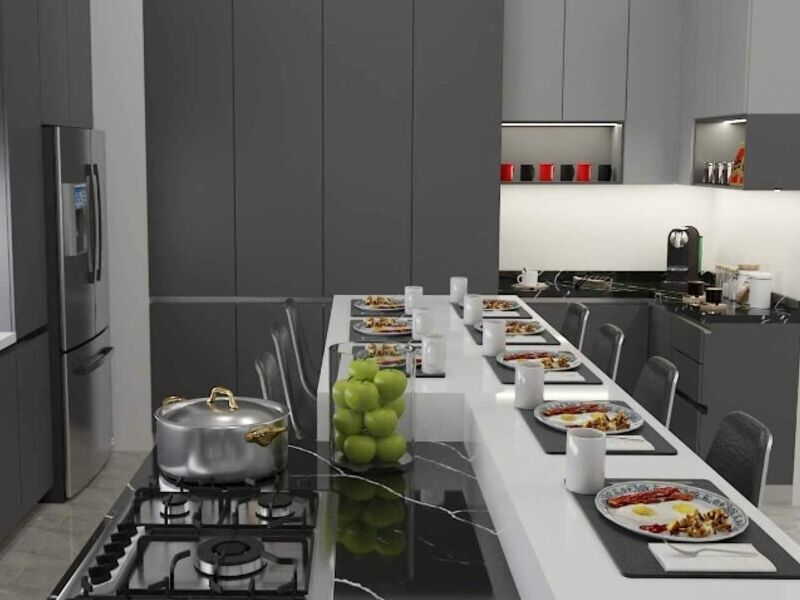 Cocina gris elegante México