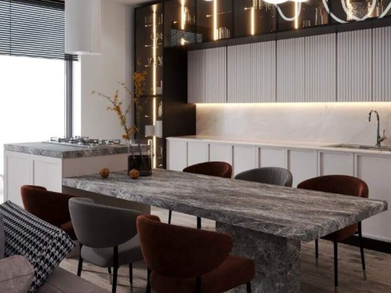 Cocina color gris/marrón México