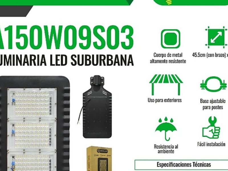 Luminaria LED suburbana México