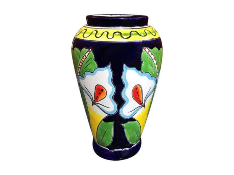 Florero Alcatraz cerámica de Talavera México