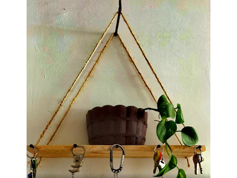 Organizador de Llaves de Madera Flores Taller de Herreria. México
