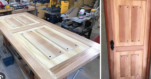 Puerta de madera Carpinteria oliversan  Mexico