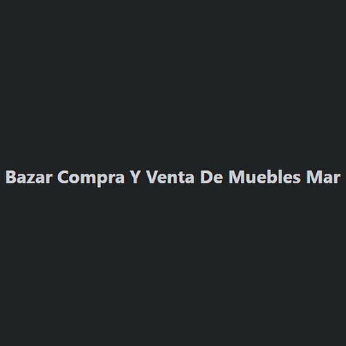 Bazar Compra Y Venta De Muebles Mar