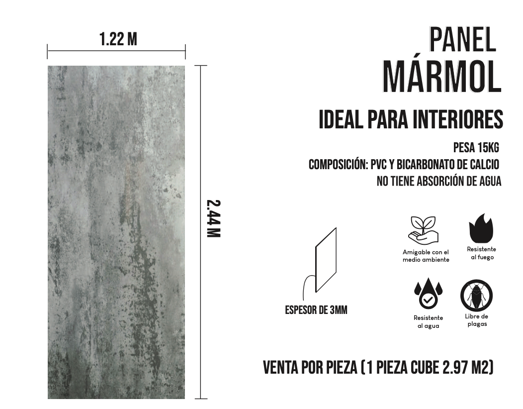 LAMINA DE MARMOL PVC