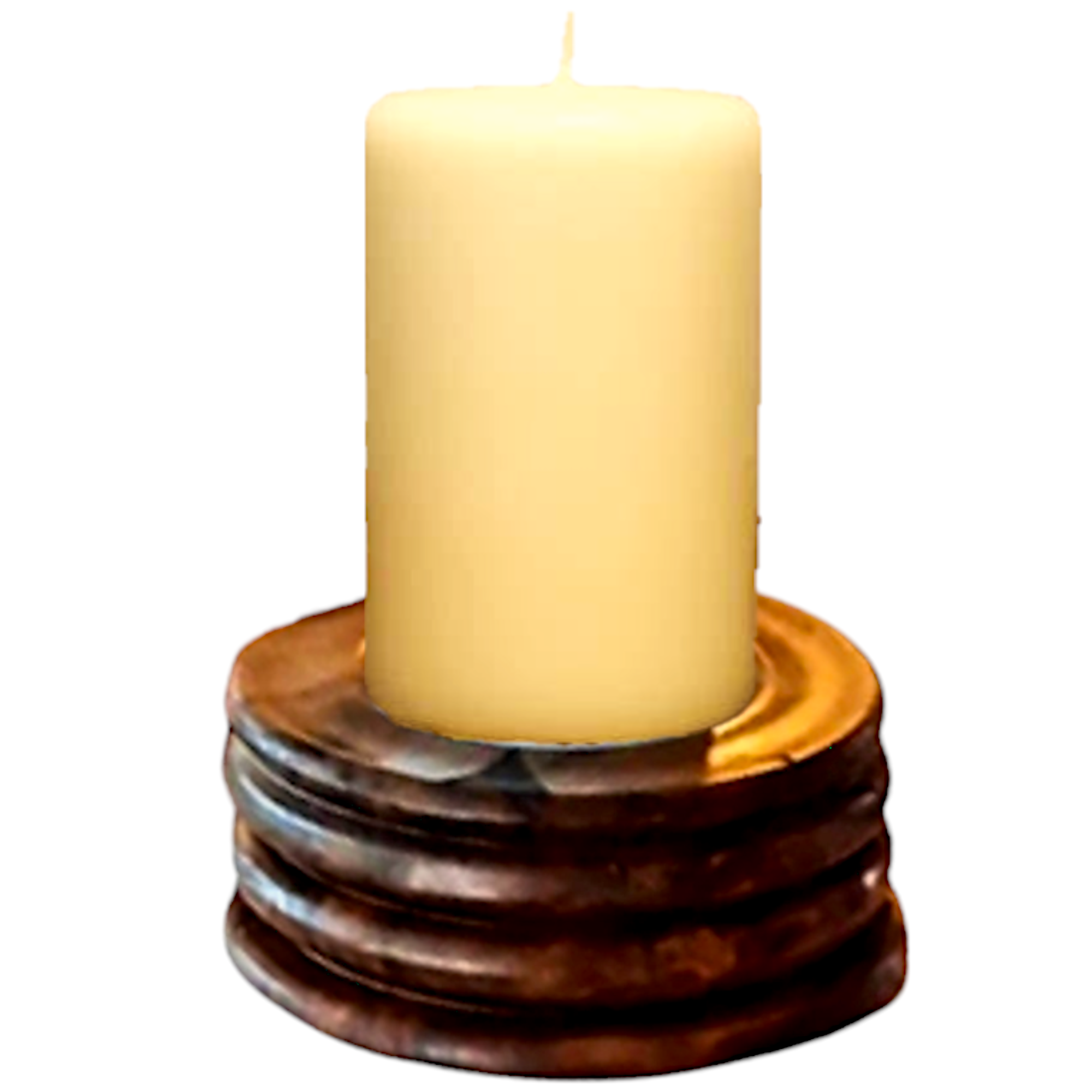 Porta velas y Porta inciensos 2 en 1. Madera dura torneada