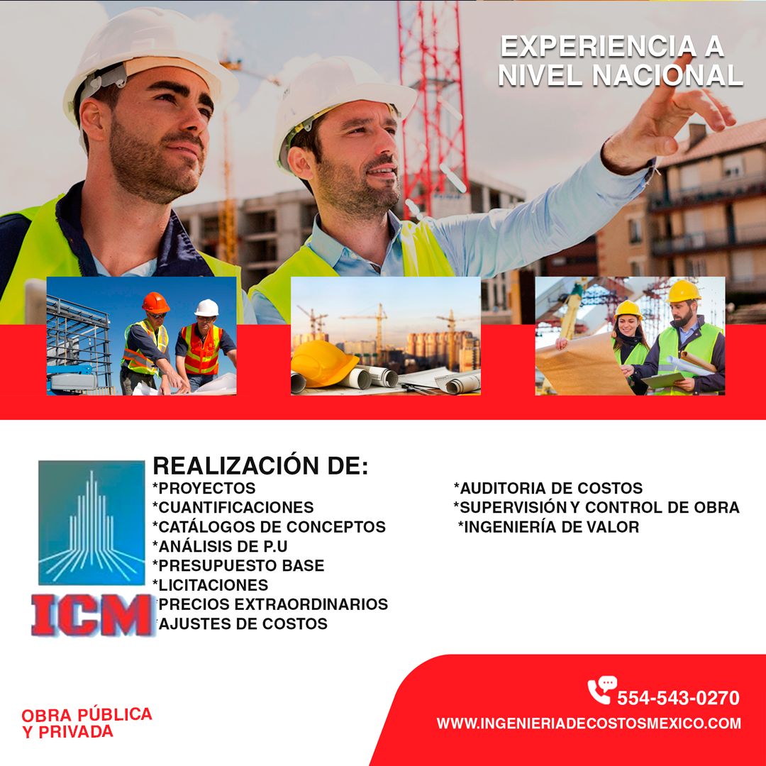 Servicio de ingeniería de costos a nivel nacional