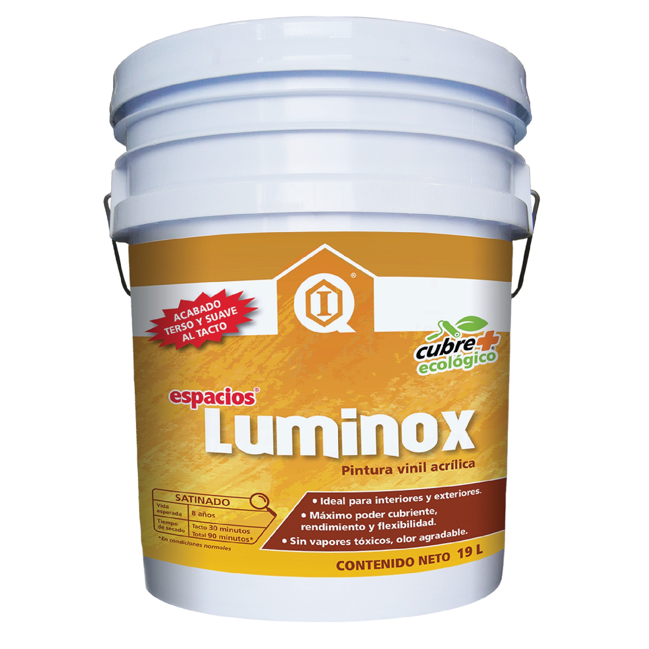 Pintura Vinil Acrílica para Muros ESPACIOS LUMINOX / Blanco / 1, 4, 19 y 200 L