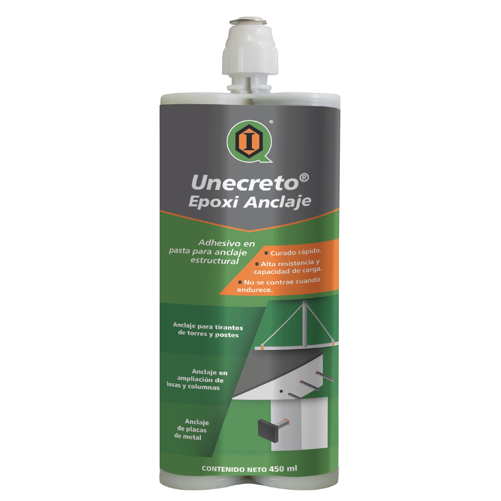 Adhesivo Tixotrópico UNECRETO EPOXI ANCLAJE / Gris / 450 ml