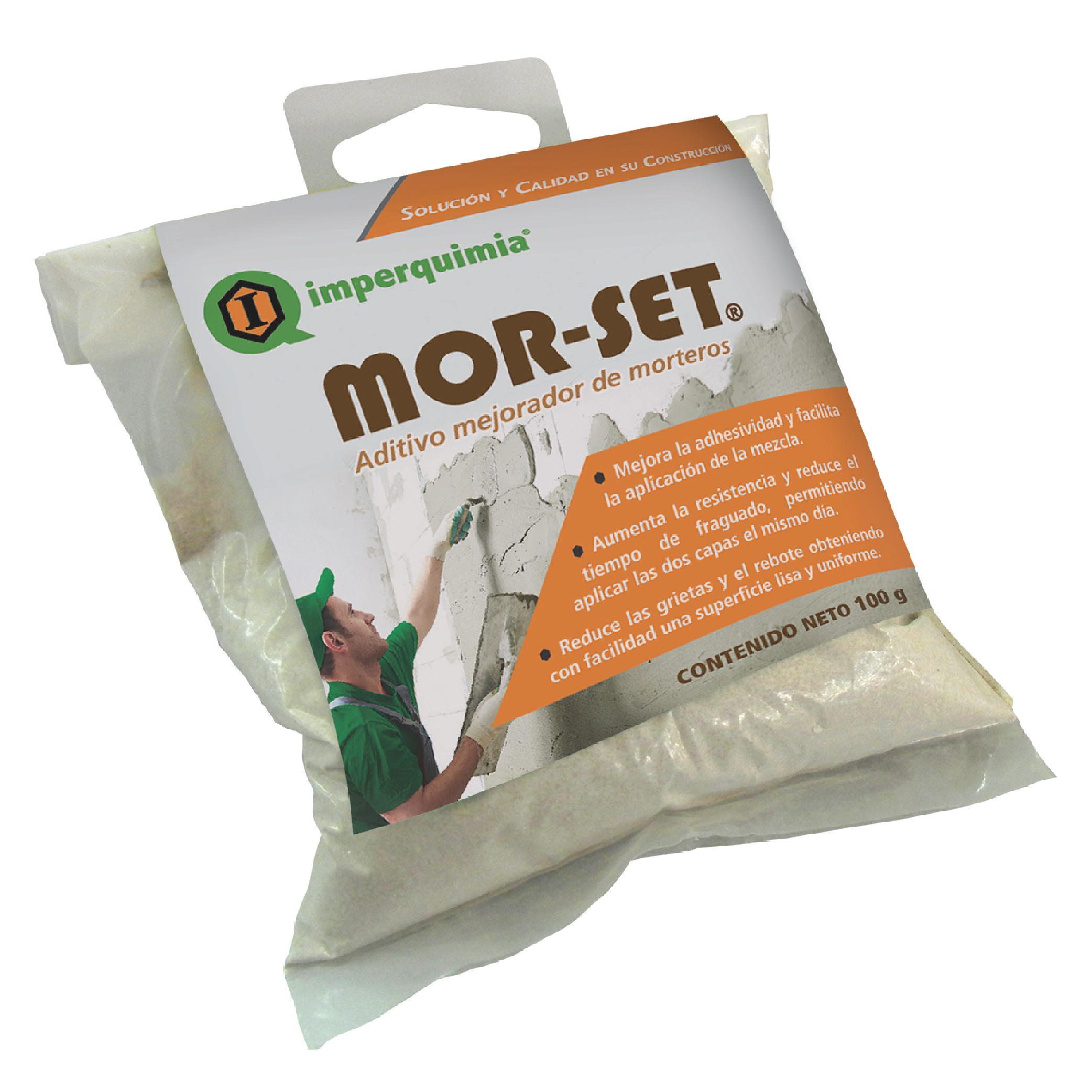 Aditivo Polimérico para Fabricar Morteros Cementicios MORSET ADITIVO / Blanco / 100 gr