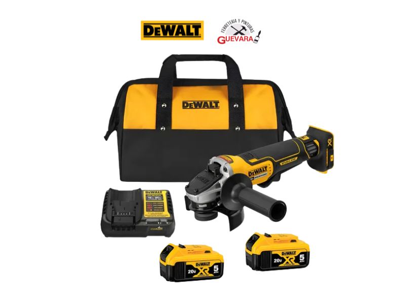 ESMERILADORA ANGULAR DCG413P2-B3 INALAMBRICA 20V 4 1/2 *DEWALT*