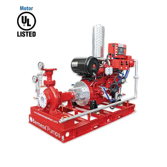 EQUIPO CONTRA INCENDIO ECI C/MOTOR A DIÉSEL UL EH100-65-250/THE4105-98 500GPM@130PSI