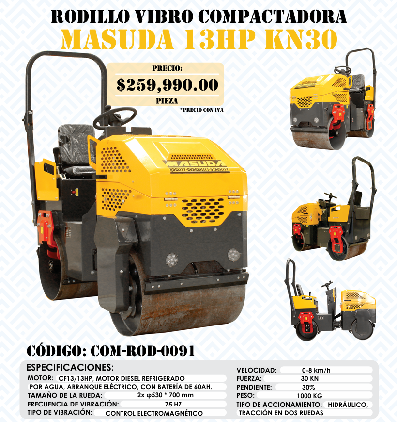 RODILLO VIBRO COMPACTADORA