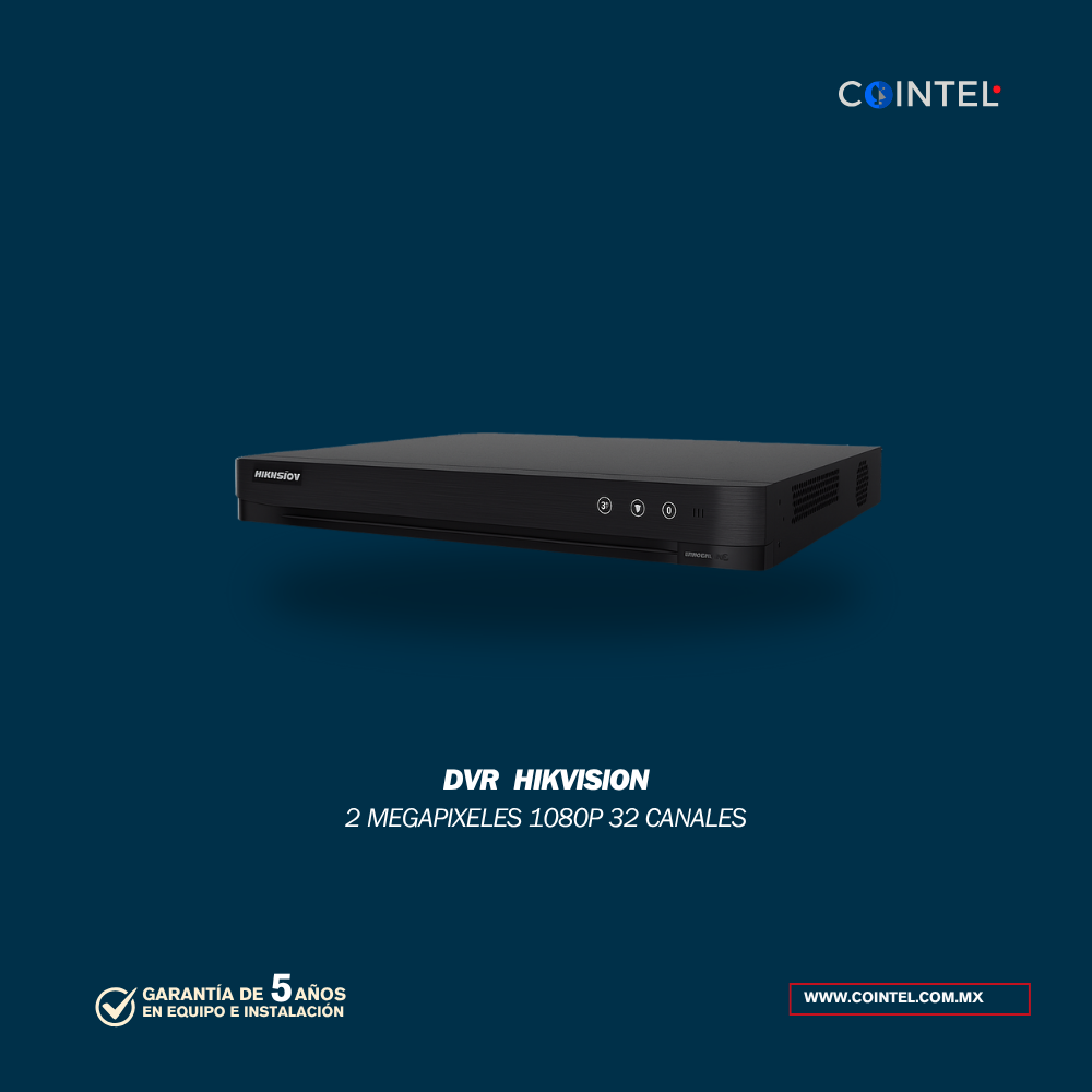 DVR 32 canales 2 Megapixeles INSTALADO
