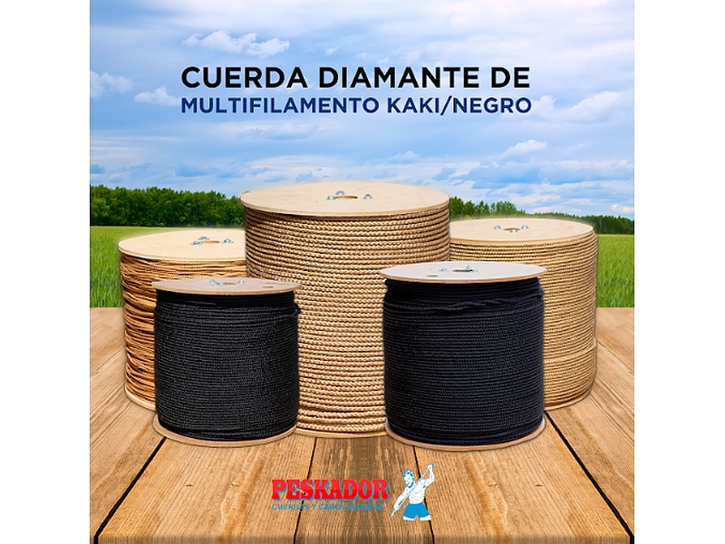 Cuerda Diamante de Multifilamento Negro