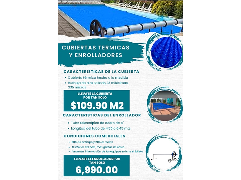 Cubiertas térmicas y enrolladores
