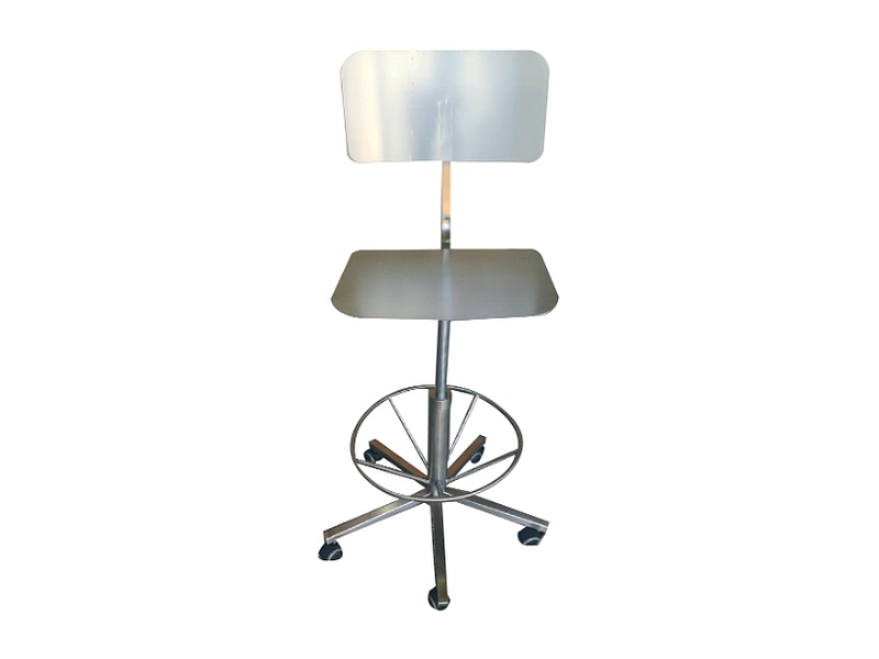 Silla giratoria de acero inoxidable