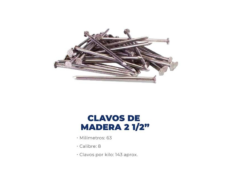 Clavos de madera 2 1/2"