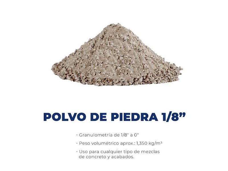 Polvo de piedra 1/8"