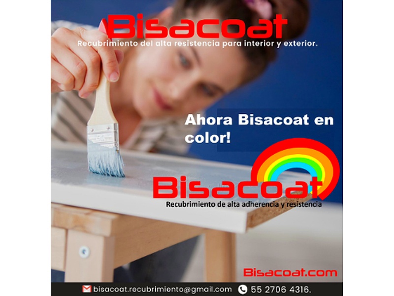 Recubrimiento Bisacoat en color
