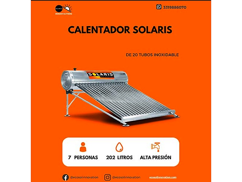 Calentador Solaris 20 tubos alta presión