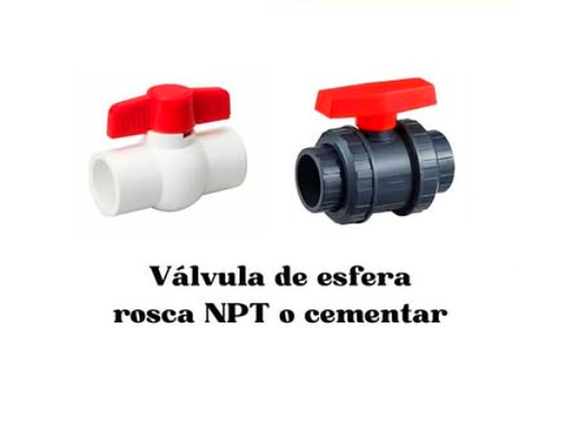 Válvulas de esfera roscadas y/o cementar en PVC