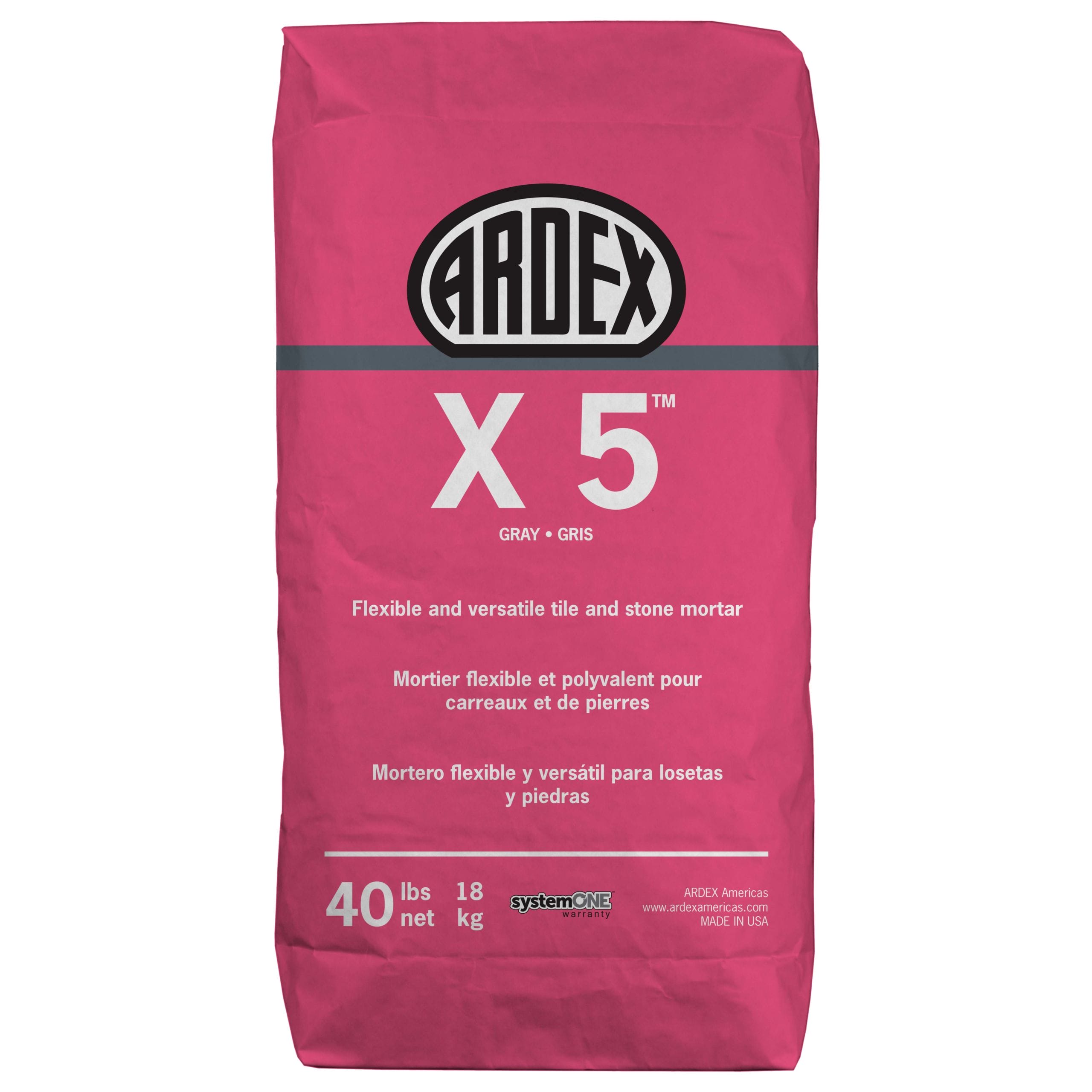 Adhesivo X5 flexible c/ polímeros gris s/18 KG