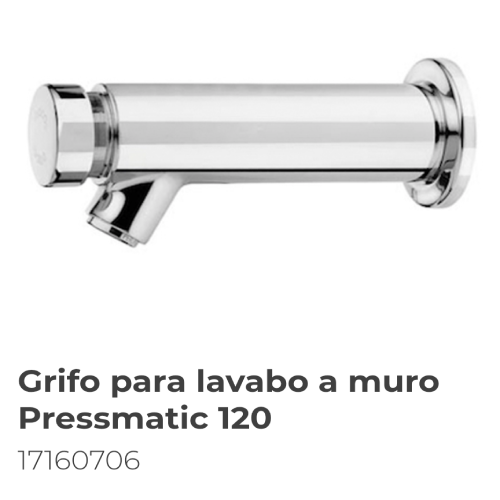 Grifo para lavabo a muro Pressmatic 120