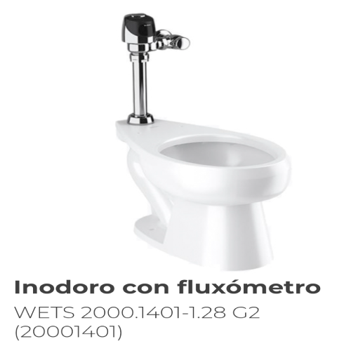 Inodoro con fluxómetro