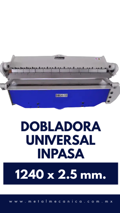 Dobladora De Lamina Universal INPASA 1240 x 2.5 mm