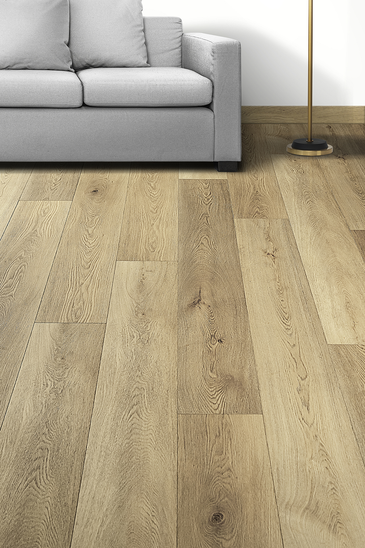 Piso SPC Vinílico Mountain Oak – Tipo Madera Natural | BODEN | Resistente al Agua y Tráfico Alto