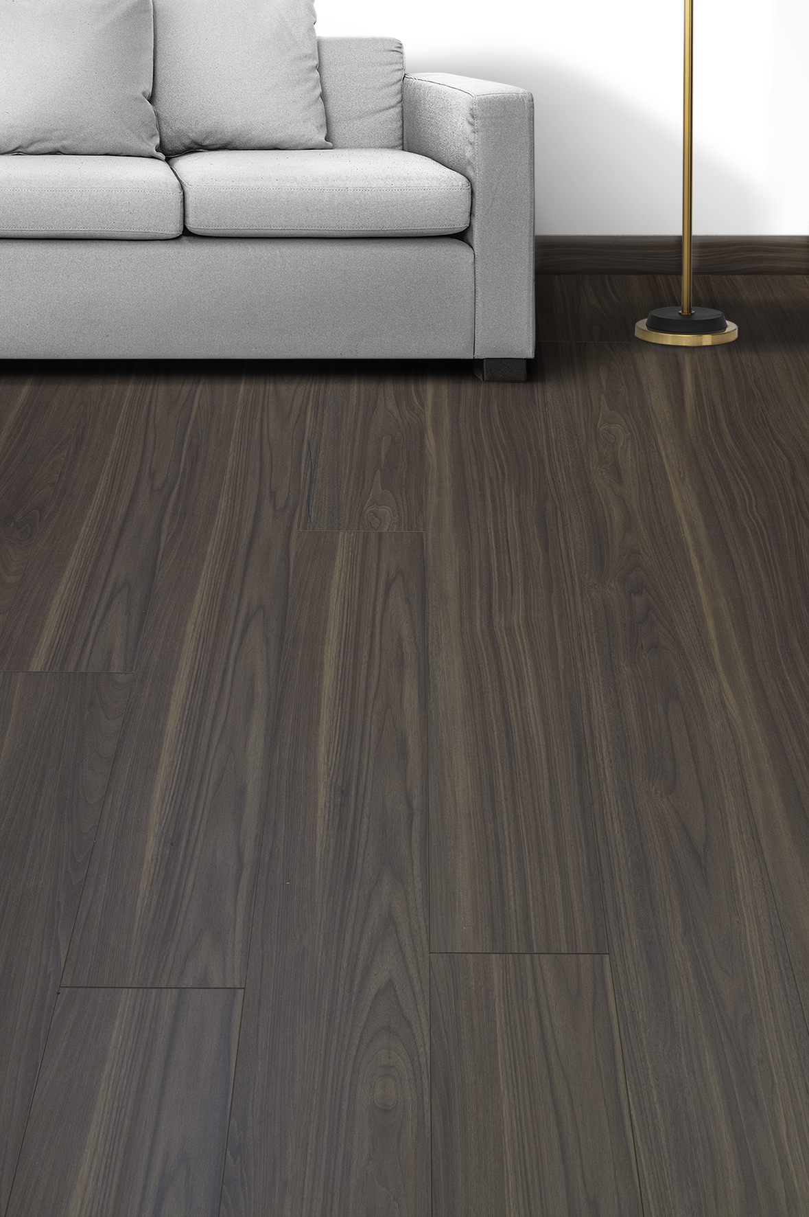 Piso SPC Vinílico Royal Walnut – Tipo Madera Natural | BODEN | Resistente al Agua y Tráfico Alto