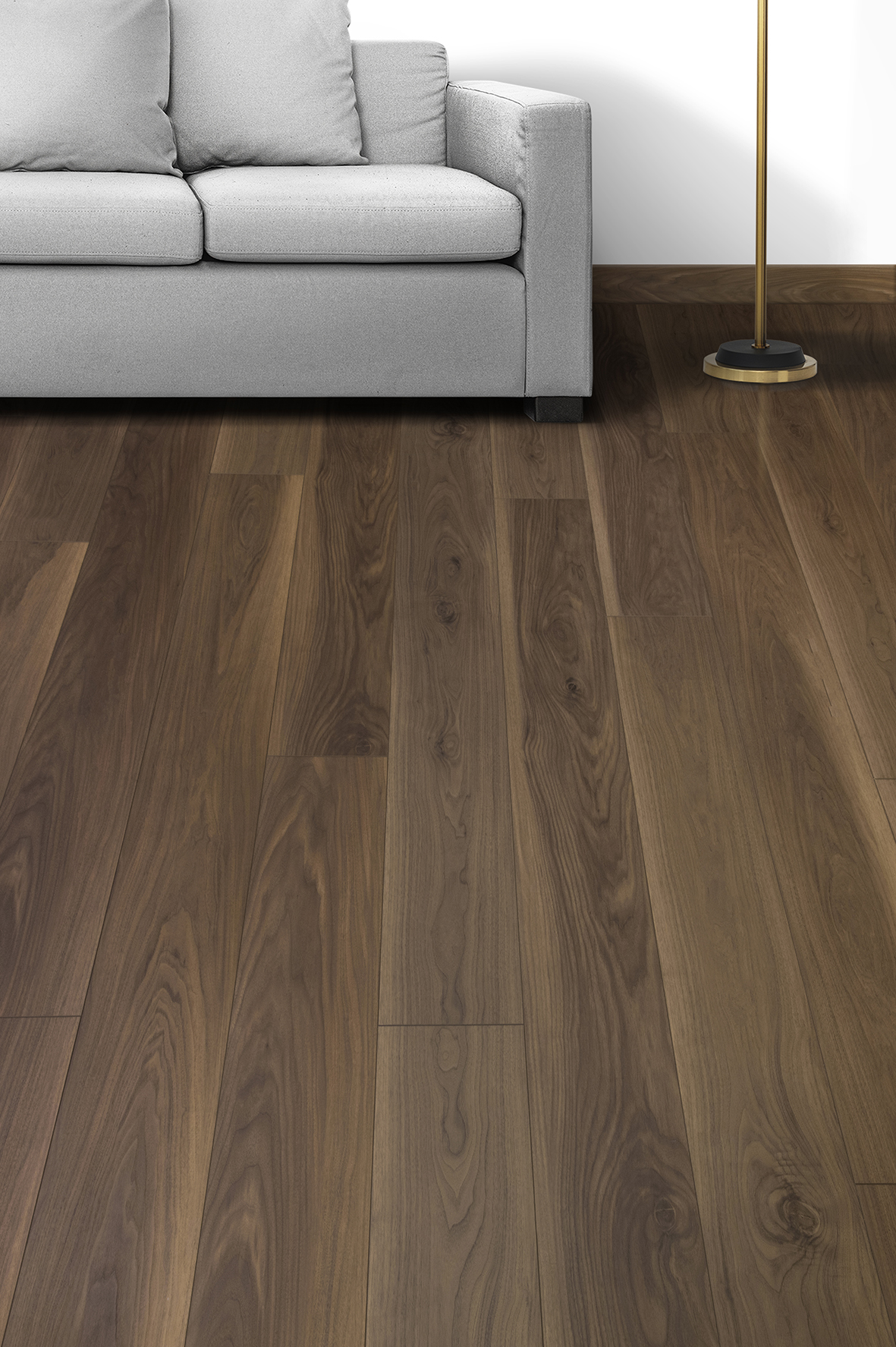 Piso SPC Vinílico Mystic Walnut – Tipo Madera Natural | BODEN | Resistente al Agua y Tráfico Alto