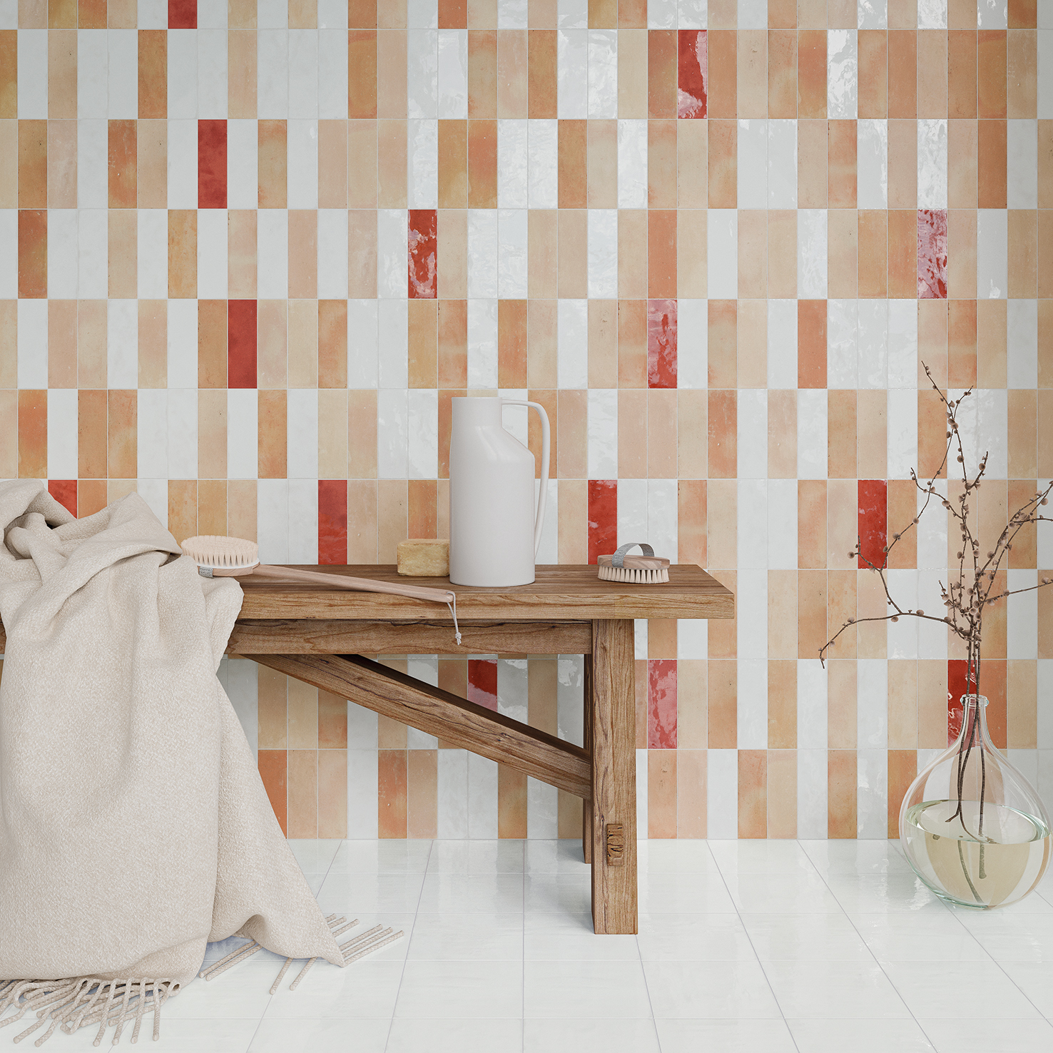 WOW Bejmat – Mosaico Cerámico Estilo Zellige en Formatos y Colores Combinables