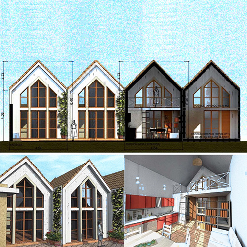 Renderizado 3D Viviendas Ecológicas