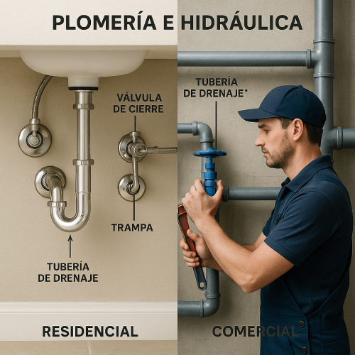 Plomería e Hidráulica residencial y comercial