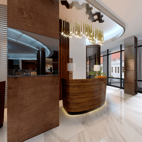 Muebles de recepción a medida Cancún
