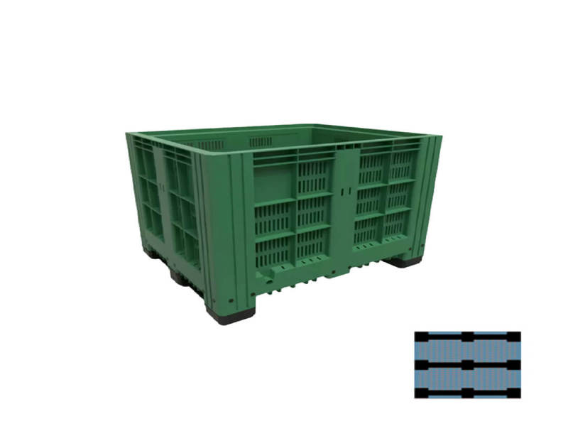 Bin Alemán 825 3 TRAVERSAS RANURADO Verde