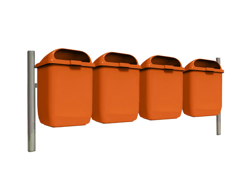 Contenedor Europa 50-HD Naranja 4 Postes