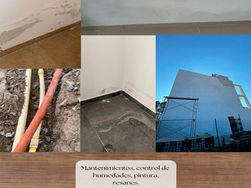 Mantenimiento, control de humedades, pintura, resanes Puebla