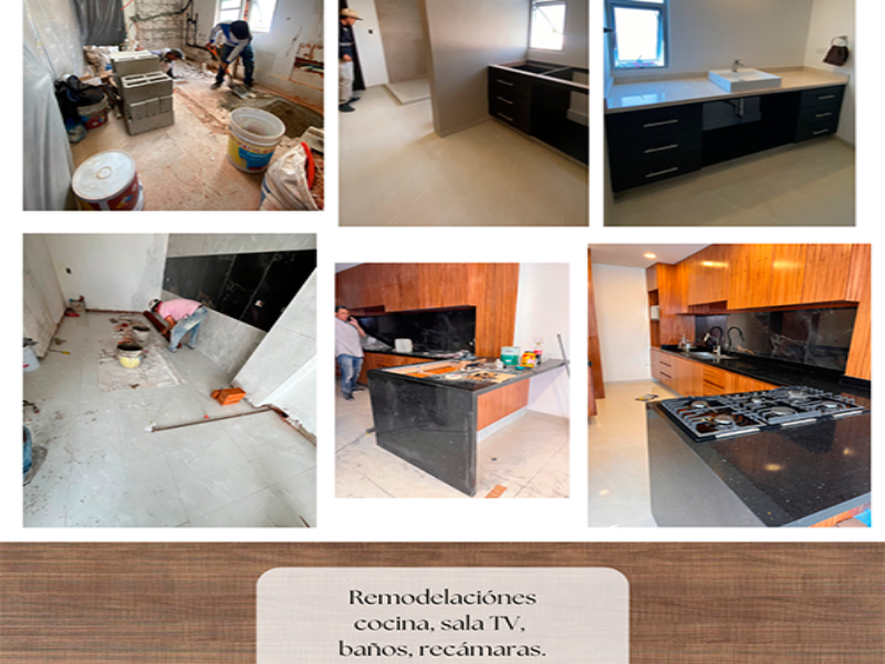 Remodelaciones Sala, Cocina, Baños, Recamaras Puebla