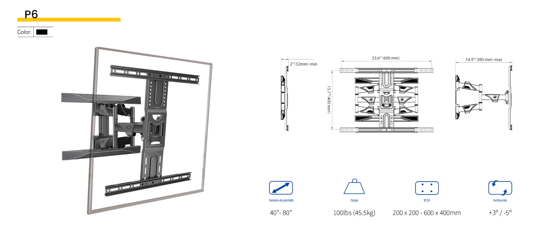 Soporte ergonómico NB P6
