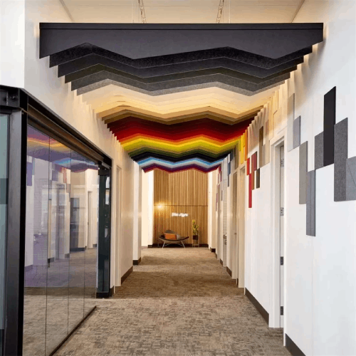 Techos acústicos Bafles de fieltro PET